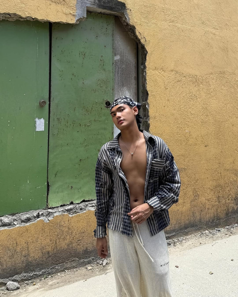 @justinbangsil elevating his look with our Classy Orbital Necklace.